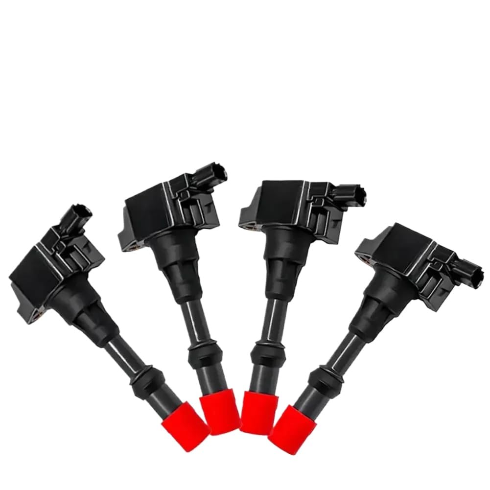 Ignition Coil 4 Pack UF374 30520-PWA-003 Compatible With CIVIC FIT CITY JAZZ 2003 2004 2005 2006 2007 2008 2009 2010 2011 1.3L 1.8L L4