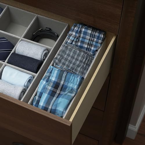 Image of Household Essentials Grey 725-1 Deep Drawer Organizer Box for Storage | 12 in x 4 in x 3.13