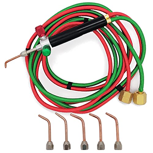 AeKeatDa Mini Gas Little Torch Soldering Welding Gun Kit With 5 Tips fit for Hoses Jewelry Repair And Construction Hobbyists Crafts