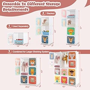 Costzonkidsclosetcartoondiymodulardresserstorageorganizerwith12cubes2clotheshangingrackportablearmoireforbabytoddlerskidswardrobeforbedroomnurserywhite Urban Country Home Decor Costzon kids closet cartoon diy modular dresser storage organizer with 12 cubes 2 clothes hanging rack portable armoire for baby toddlers kids wardrobe for bedroom nursery white urban country home decor