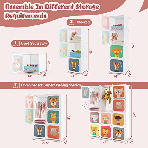 Costzonkidsclosetcartoondiymodulardresserstorageorganizerwith12cubes2clotheshangingrackportablearmoireforbabytoddlerskidswardrobeforbedroomnurserywhite Urban Country Home Decor Costzon kids closet cartoon diy modular dresser storage organizer with 12 cubes 2 clothes hanging rack portable armoire for baby toddlers kids wardrobe for bedroom nursery white urban country home decor