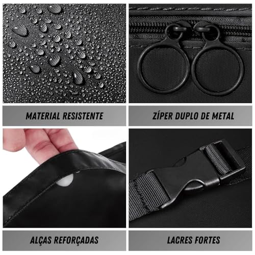 Kit Organizador de Malas para Viagem 7 Peças Conjunto Organizador Completo Bolsas Necessaire Sapatos