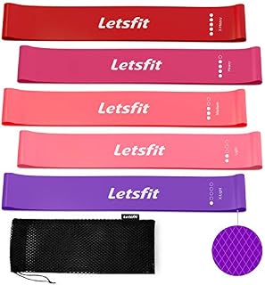 Letsfit Resistance Loop Bands, Resistance Exercise Bands for Home Fitness, Stretching, Strength Training