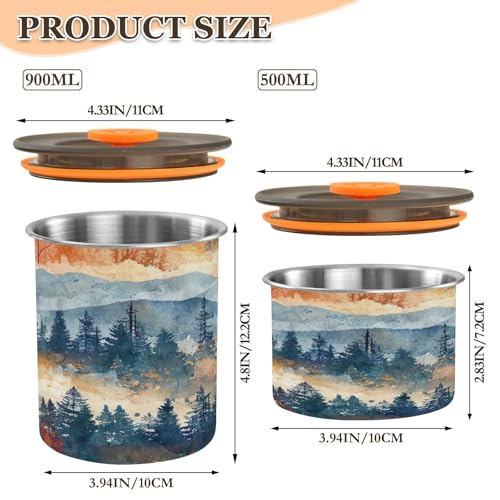 Envase hermético para café acero inoxidable 900ml miniatura 2