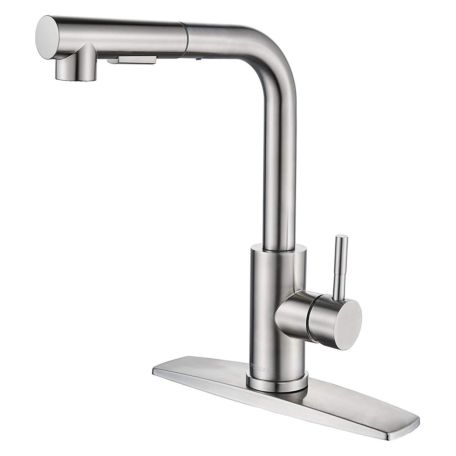 Kitchen Taps 304 Stainless Steel Pull-Out Sink Retractable Rotating Splash-Proof Hot and Cold Faucet Brushed