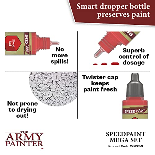 The Army Painter Speedpaint Mega Set 1.0, 24 x 18ml Acrylic Paints incl. mixing balls & 1 brush - Contrast Miniature Paint for D&D & Warhammer Miniatures - Thumbnail 5