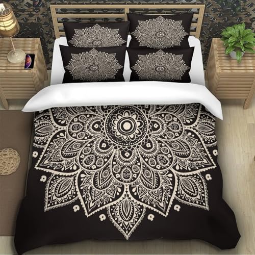 Housse de couette mandala lit simple microfibre anti-transpiration - 5