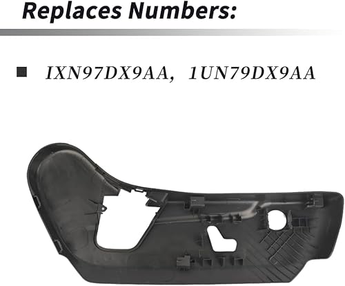 Miniatura 3 de Panel de ajuste de la tapa del asiento del conductor 1XN97DX9AA compatible con Jeep Grand Cherokee 2011-2020, Dodge Durango 2011-2020, repuesto para