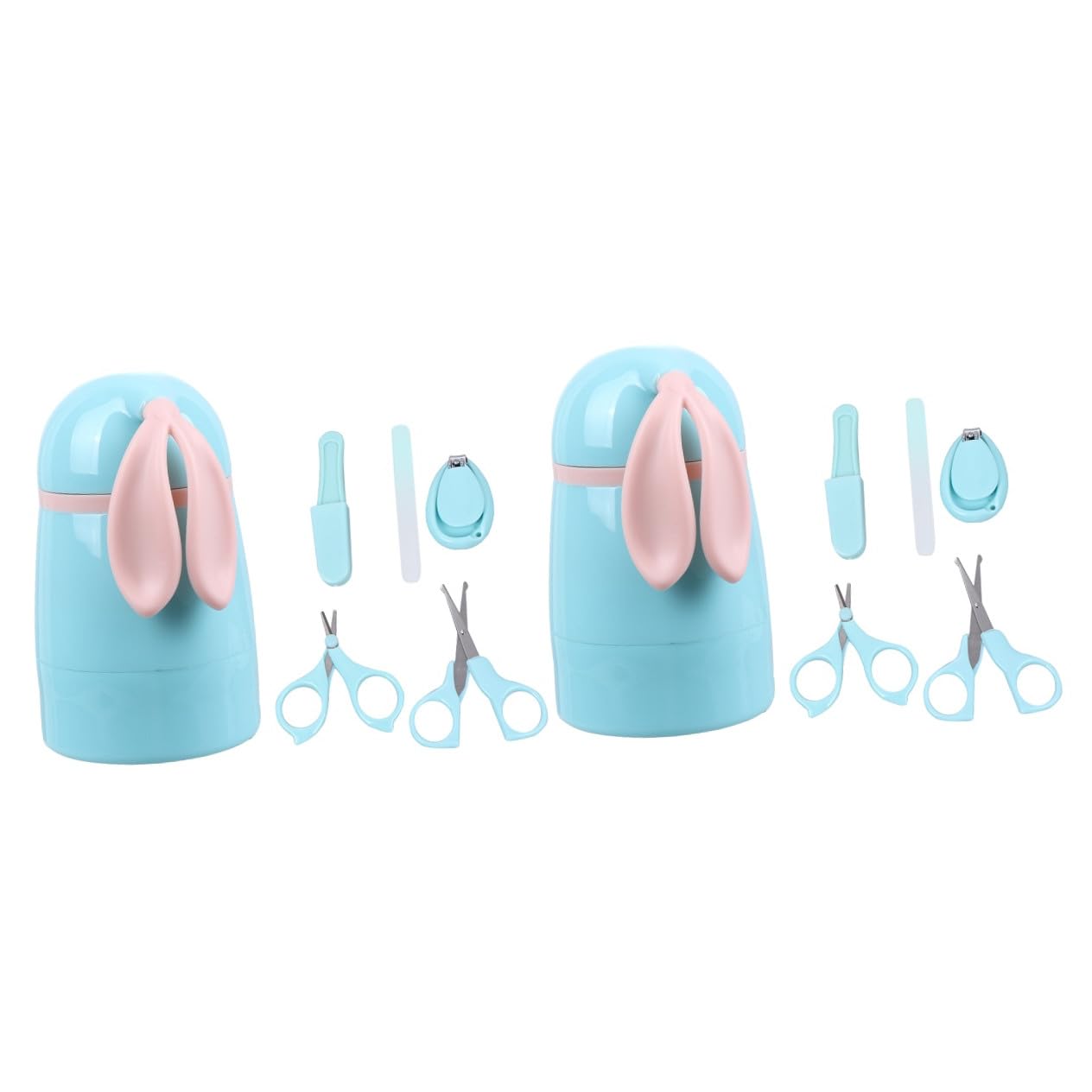 Abaodam 10stücke Teiliges Nagelpflegeset Mit Abgerundeten Scheren Und Feilen Sichere Nageltrimmer Für Neugeborene Und Kleinkinder Blau
