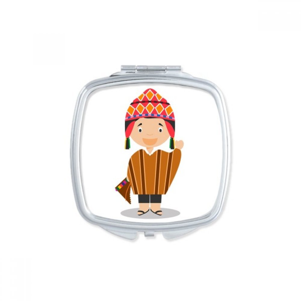 Miroir de poche carré danseur oriental portable pour retouches visage
