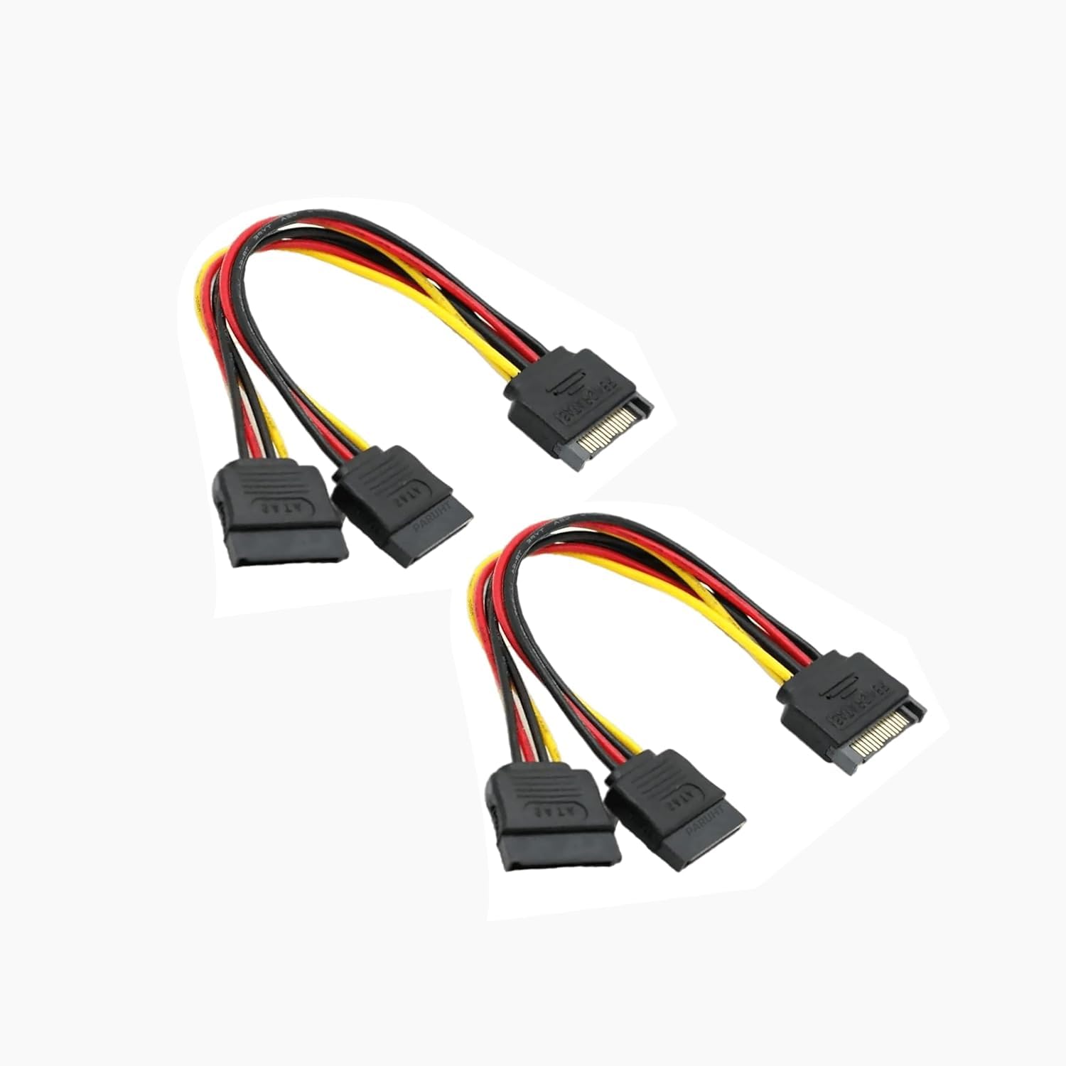 AdzMozi 2-Pack SATA Power to Dual SATA Power Y Splitter Cable for Internal Hard Disk Drive, DVD Writer, HDD & SSD SM2DSFY2X-image-21