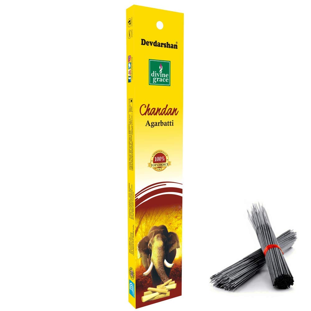 Divine Grace ChandanAgarbathies (A Box of 12 Packets)