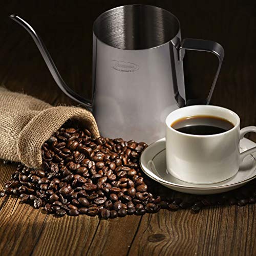 Long Narrow Spout Coffee Pot [Small] - Newness 304 Stainless Steel Hanging Ear Hand Blunt Pour Over Drip Pot for Coffee Maker, Hanging Ear Coffee Bag Lover, 1.37 Cup (11 Ounces, 330 Milliliter) - Thumbnail 5
