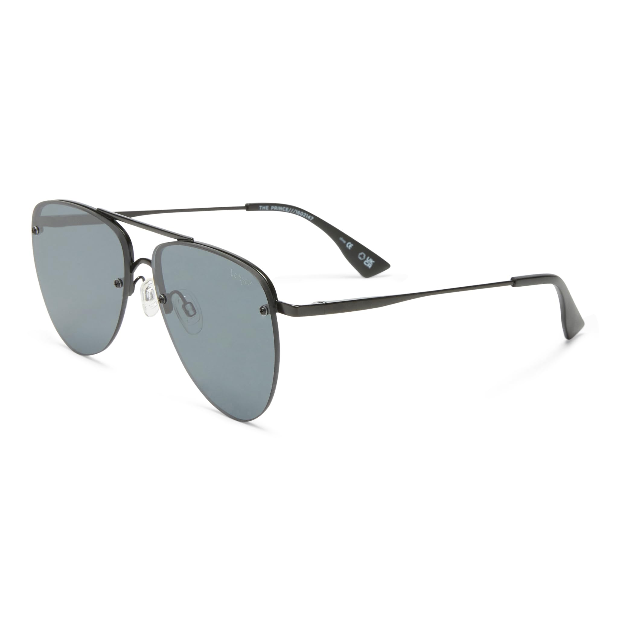 Le Specs The Prince Sunglasses - Matte Black, Aviator, Unisex, Classic 'Everyday' Style