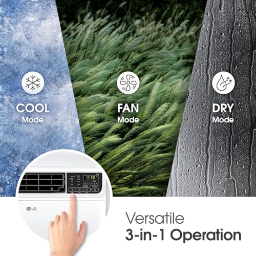 Image of LG 10,000 BTU Smart Window Air Conditioner, 115V, Cools 450 Sq. Ft. for Bedroom, Living Room, Apartment, Dual Inverter, Quiet Operation, Energy Star, works with LG ThinQ, Amazon Alexa and Hey Google