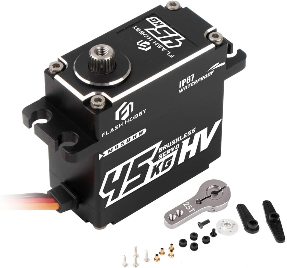 Waterproof 180 Degree Torque Digital Brushless Motor Servo RC Car Truck Robot Parts (M45BHW)