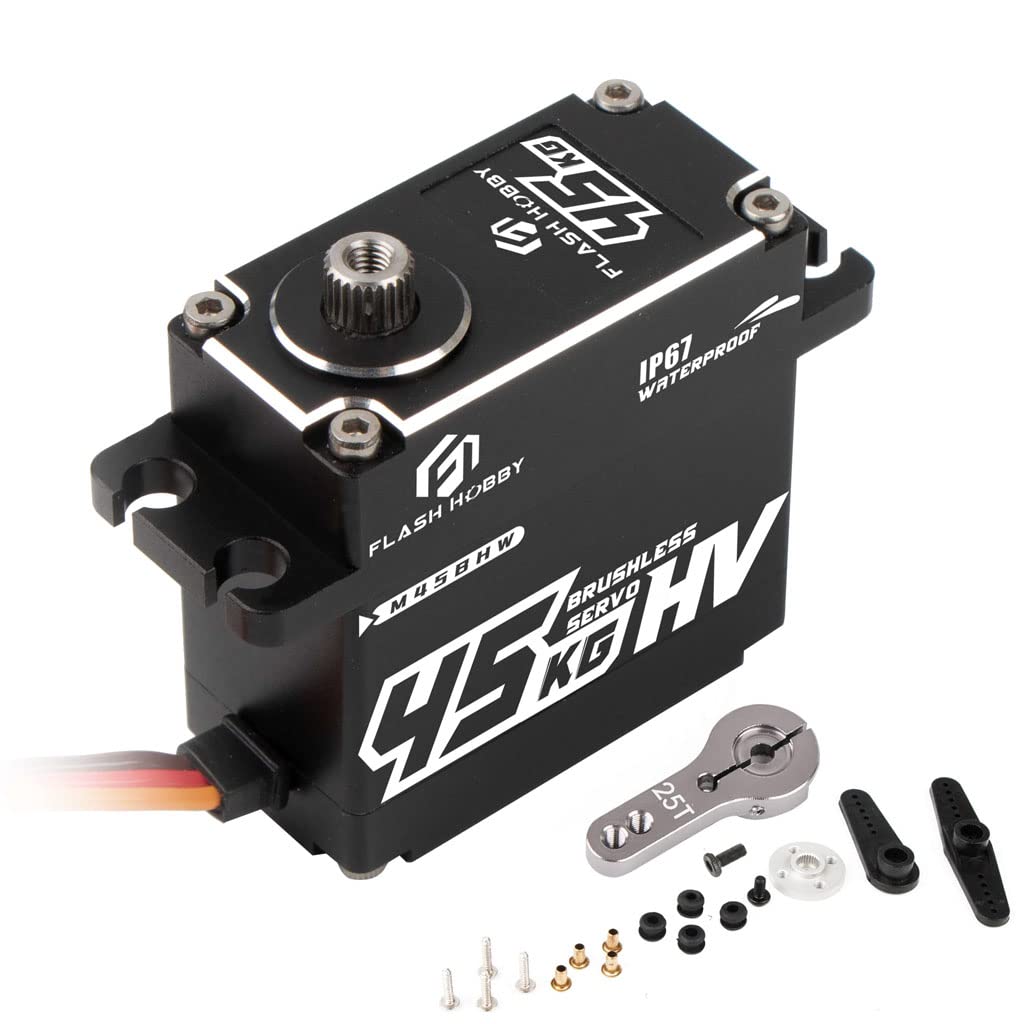 Waterproof 180 Degree Torque Digital Brushless Motor Servo RC Car Truck Robot Parts (M45BHW)