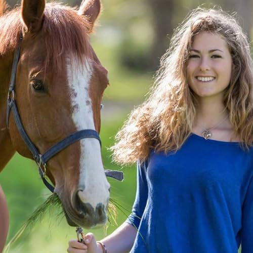 Horse Gifts for Girls Women Horse Lovers, Girl And Horse Heart Shape Pendant Necklace on Birthday Christmas Valentines Mothers Day Graduation Back to School 5