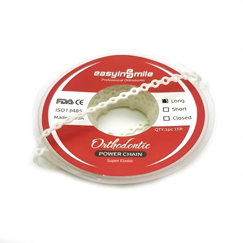 Miniatura 9 de Ortodoncia dental ultra elástica de goma para cadenas de alimentación CortoLargoCierre (Cerrar, Negro)