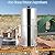 Gravity-fed Water Filter System, 2.25 Gallon Stainless Steel Countertop Filter System with 2 Filters and Stand, Reduce 99% Chlorine, for Home, Camping, RV, Fishing