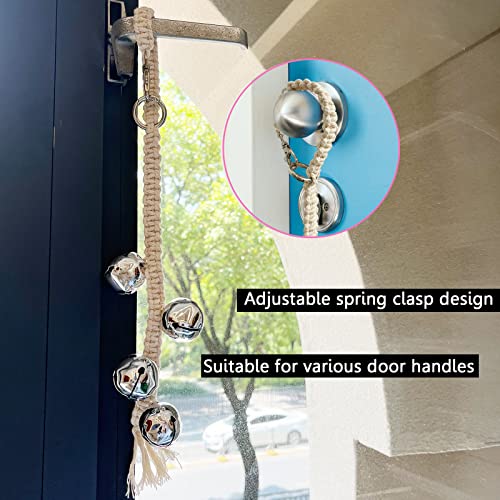 Canine Hanging Doorbells| 4 Additional Loud Canine Potty Coaching Bells| Adjustable Sturdy Braided Rope Door Bell for Canines to Ring to Go Outdoorssilver Small  Cucciolini Doodles Canine hanging doorbells| 4 additional loud canine potty coaching bells| adjustable sturdy braided rope door bell for canines to ring to go outdoorssilver small   cucciolini doodles