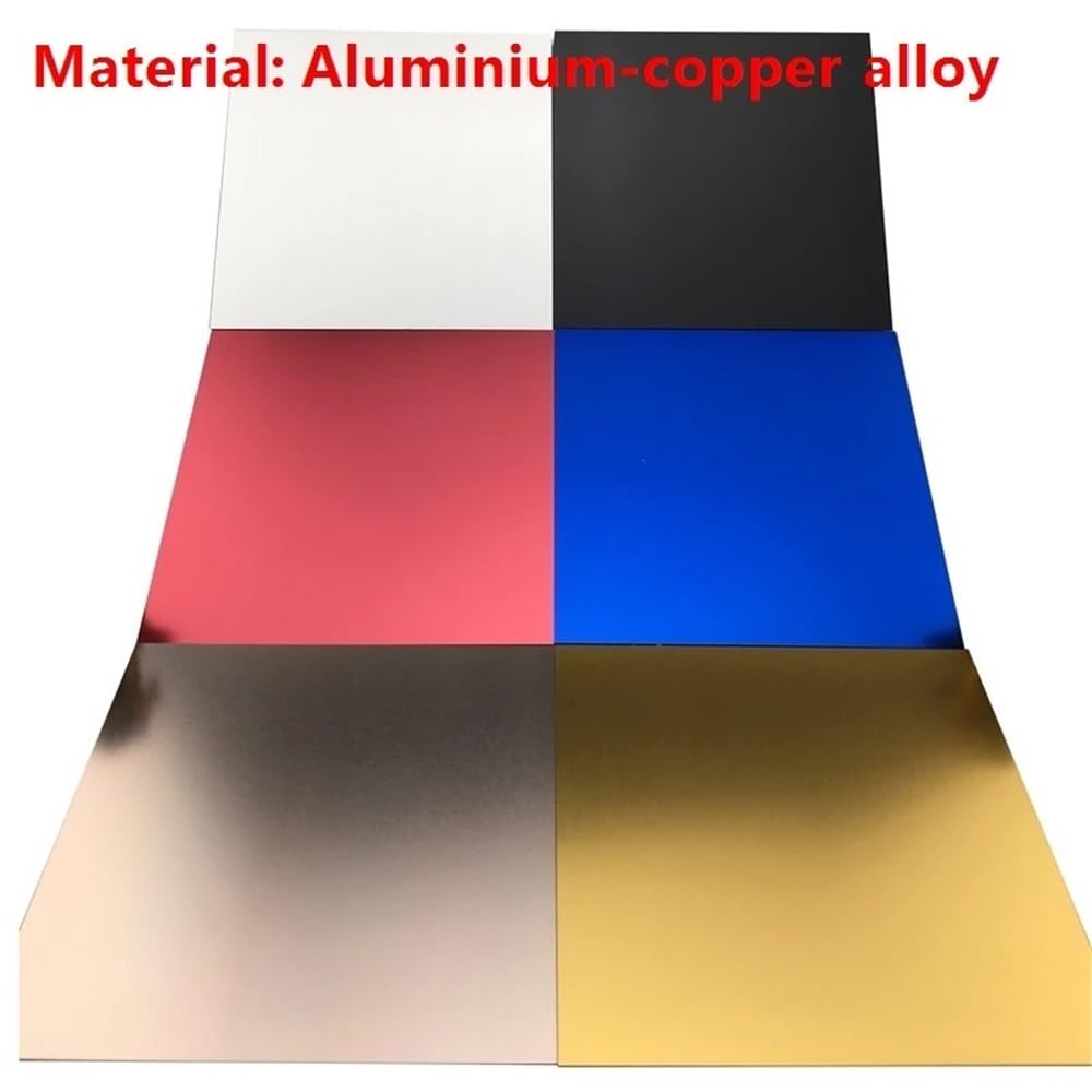 2 szt. 5052 anodowana blacha aluminiowa - wykończenie piaskowane odporne na odciski palców, 200/100/300 mm, dostępne w kolorze srebrnym, czarnym i złotym(Bright Black,1.0x300x300mm)