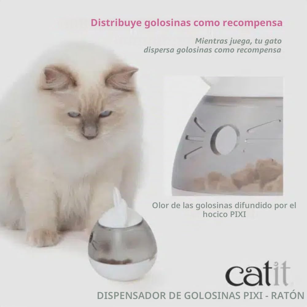 Catit PIXI Dispensador de Snacks para Gatos, ratón