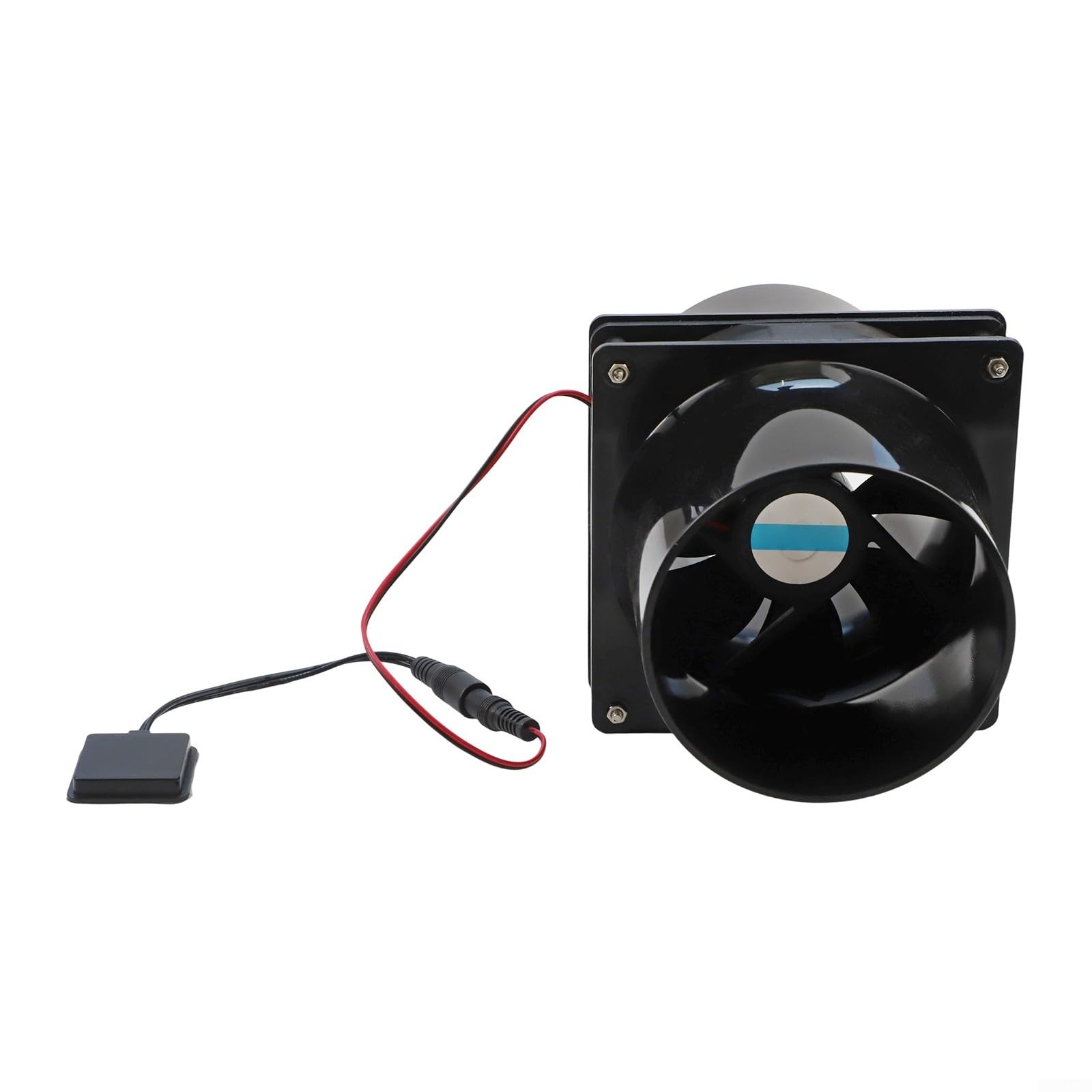 Solarbetriebenes Abluftventilator-Set mit rundem K, 10 W, 12 V, mit ABS-Gehäuse, Belüftungslösung mit integriertem Solarpanel für Wohnmobil, Dachboden, Boot und Gewächshaus (schwarz)