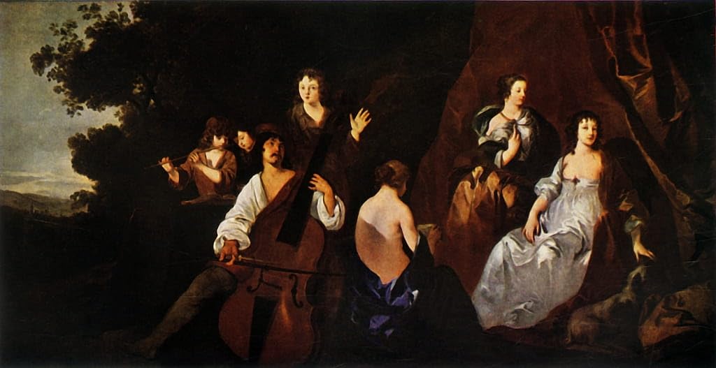 Peinture sur toile Nordique le Concert de Peter Lely 60x90cm