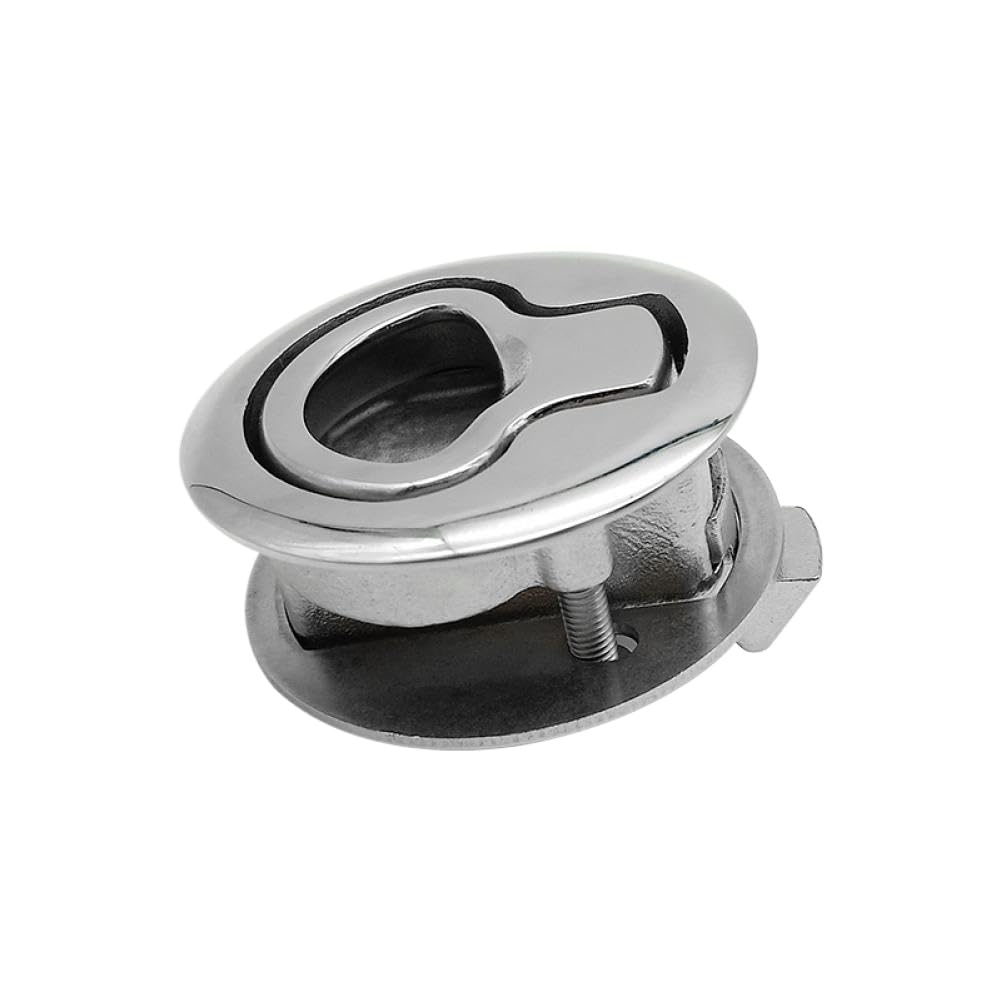 Marine Hardware 316 Stainless Steel Turning Lock Flush Pull Locker Hatch Latch Compatible with Boats
