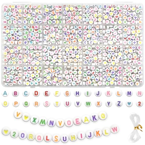 【Qualità premium】FEMWB utilizza acrilico di alta qualità. Ogni perlina ha dimensioni uniformi, una stampa chiara e bordi lisci e senza sbavature. Misurano 7 mm di diametro e 4 mm di spessore, con un diametro del foro di 1,5 mm.