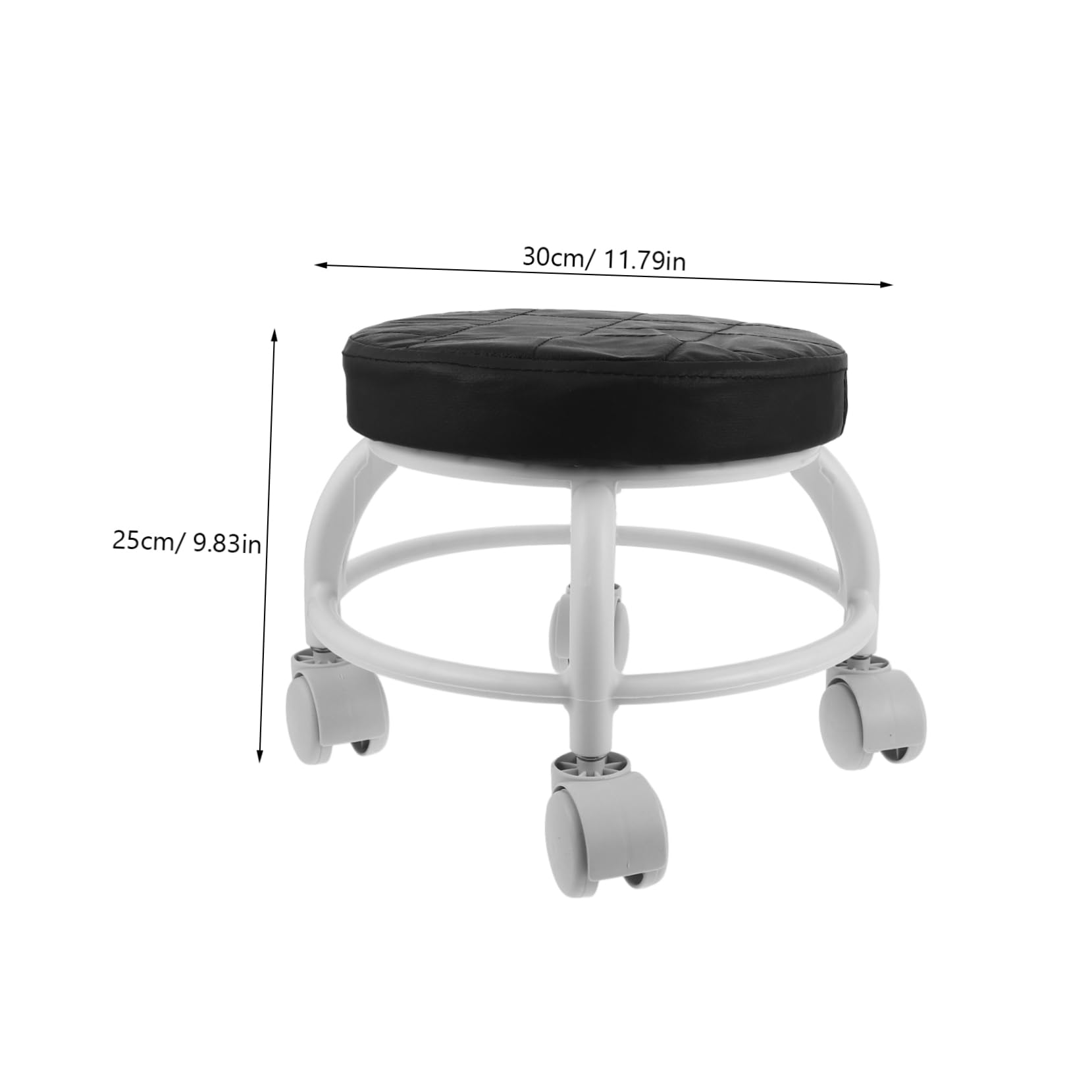IWOWHERO Low Rolling Stool with Wheels Swivel Chair for Beauty Salons and Pedicure Shops Stylish and Durable Design Smooth Mobility for Makeup and Massage Use