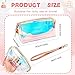 Conagel 6 Pack Holographic Clear Makeup Bag Iridescent Waterproof Cosmetic Pouch with Wrist Loop Portable Toiletry Organizer TPU Travel Makeup Bags with Zipper for Girls