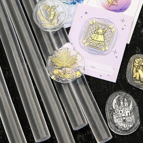 YOLAKIS Kit de bastões de lacre de cera de pistola de cola, 20 peças, kit de bastões de cera de veda