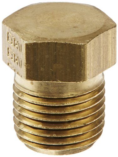 Eaton Weatherhead 3152X2 Brass CA360 Fitting, Hex Head Plug, 1/8