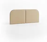 Cabeceira Estofada Suspensa Clean Orgânica 1.4m ou 1.6m para Cama Casal Queen Cores Cinza e Bege (Bege, Queen (padrão dos EUA))