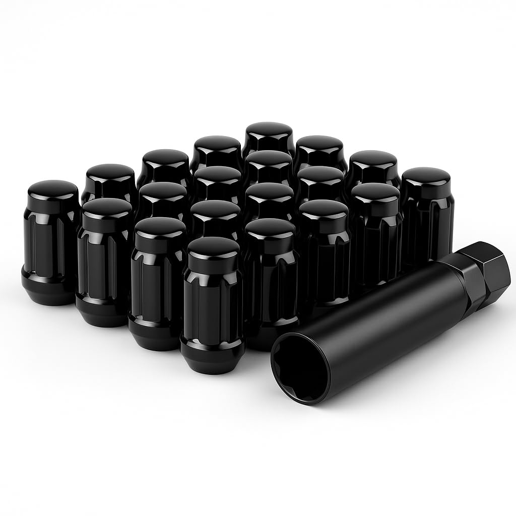 20 Purple Spline Drive Small Diameter Acorn 12x1.25 Lug Nut Kit with Key