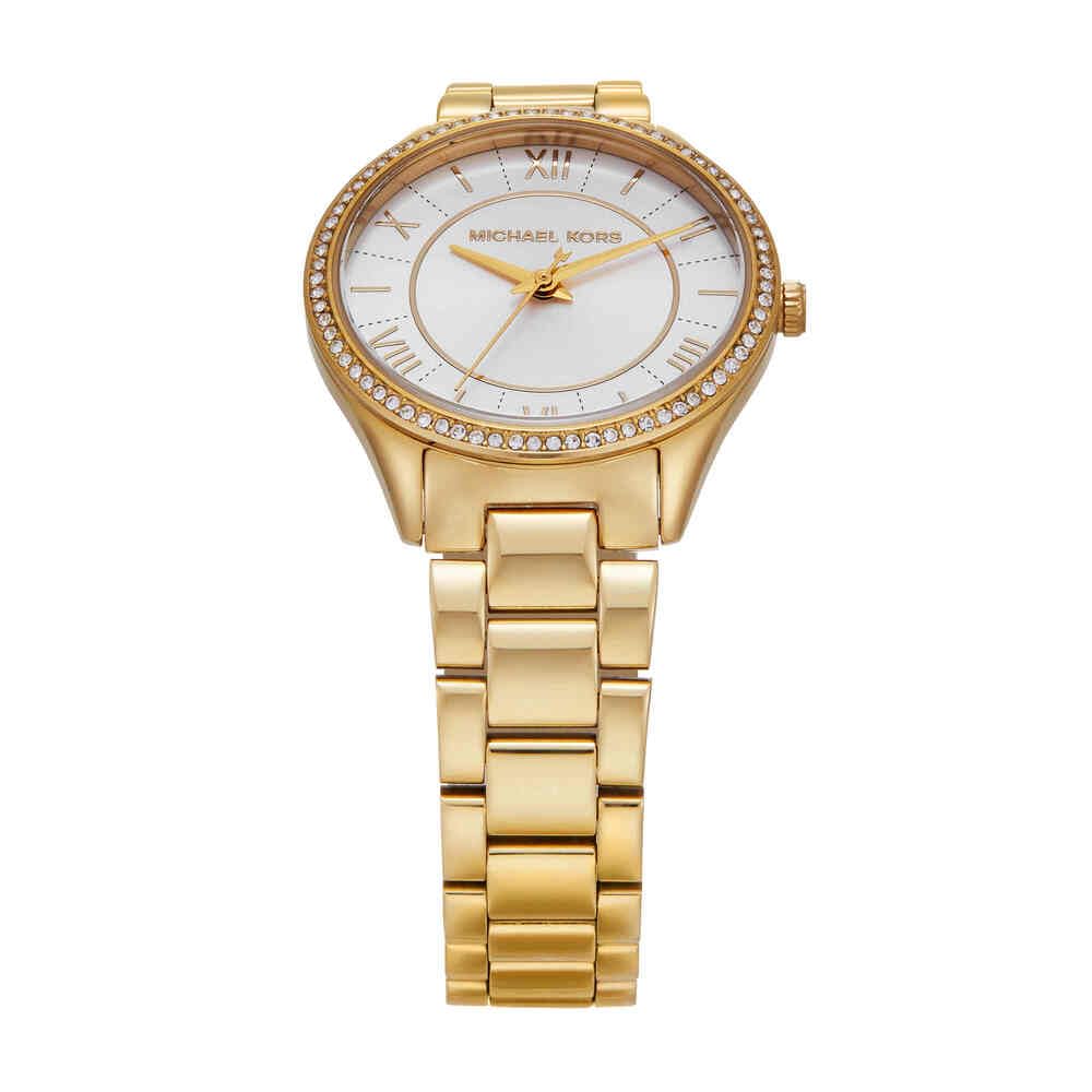 Michael Kors Lauryn Watch for Women, Quartz Three Hand Movement with Stainless Steel or Leather Strap