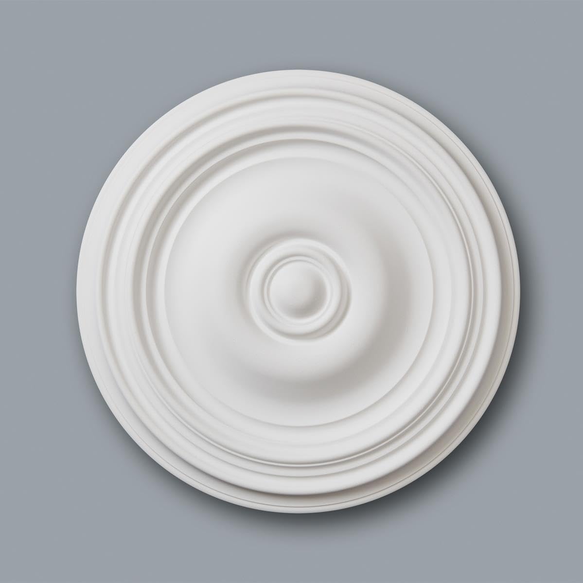 Yöl Light M75 Ceiling Rose - Medallion Weight Resin Contemporary Modern Chandelier Feature Paintable Ceiling Centre 40Cm