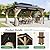 AMERLIFE 12' x 14' Heavy Duty Hardtop Gazebo with Double Metal Roof, Wood Gazebo with Privacy Curtains & Mosquito Netting, Outdoor Pavilion for Backyard, Garden & Patio, Brown