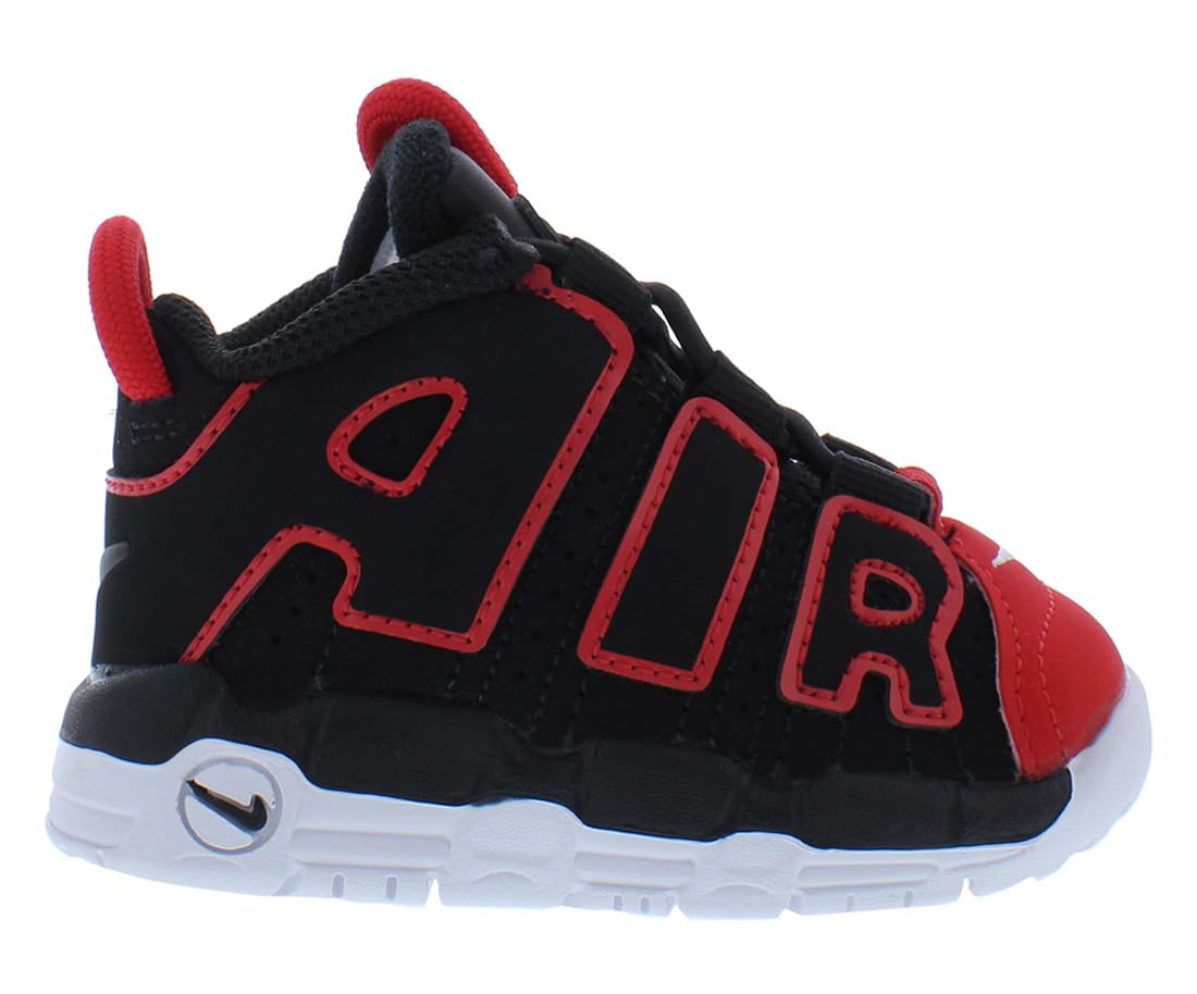 Nike Air More Uptempo Infant/Toddler Shoes Size 9, Color: Black/Red