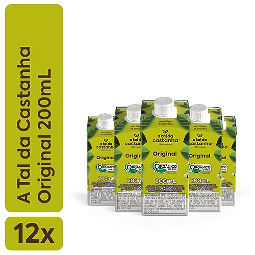 A Tal Da Castanha Bebida Vegetal Castanha de Caju Original, 200mL, 12 unidades