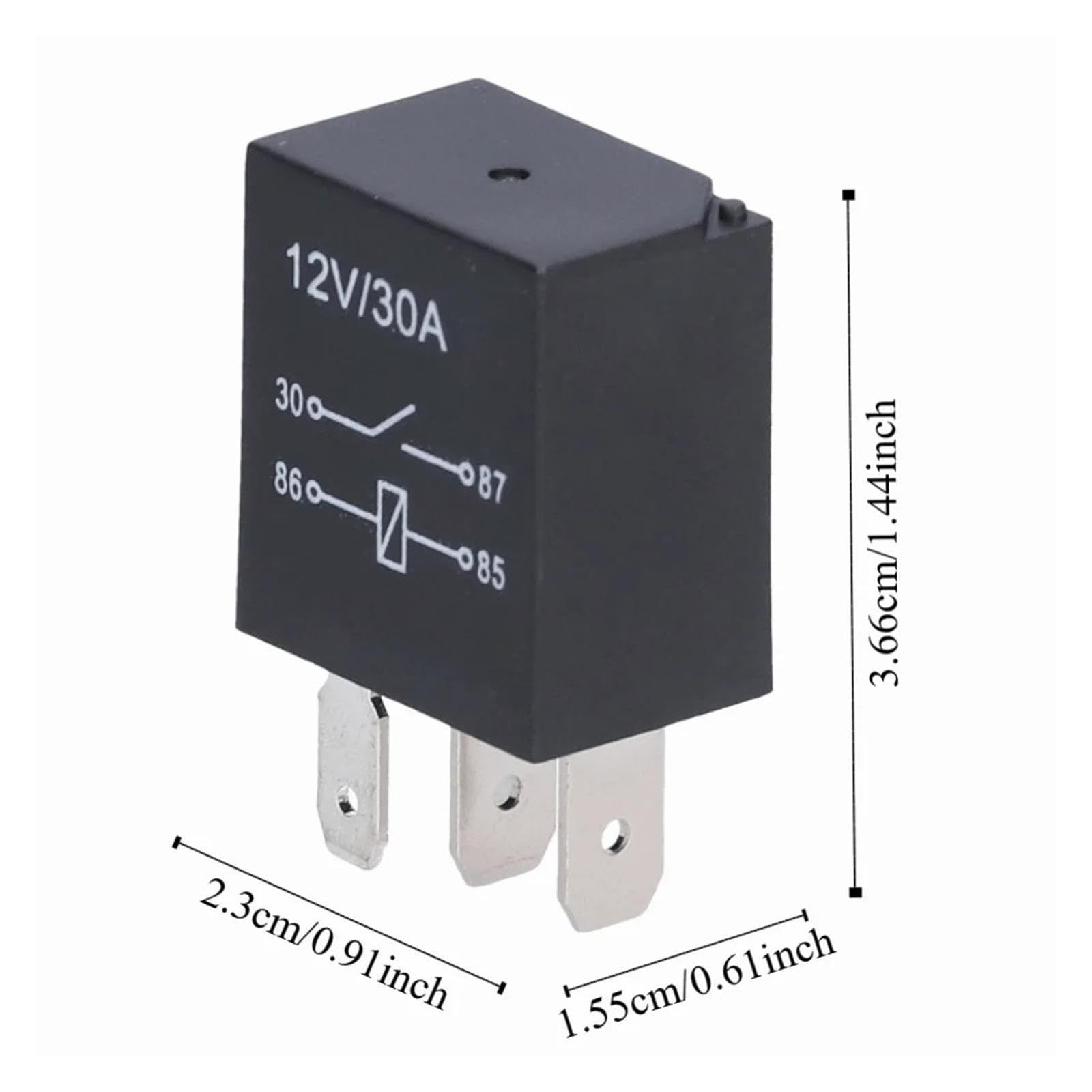 Kit relè automobilistico 10 pezzi 12V 30A 4 pin 5 pin