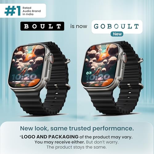 GOBOULT Newly Launched Crown Smart Watch 1.95'' Screen, BT Calling, Working Crown, Zinc Alloy Frame, 900 Nits Brightness, AI Voice Assistant, SpO2... - Image 2