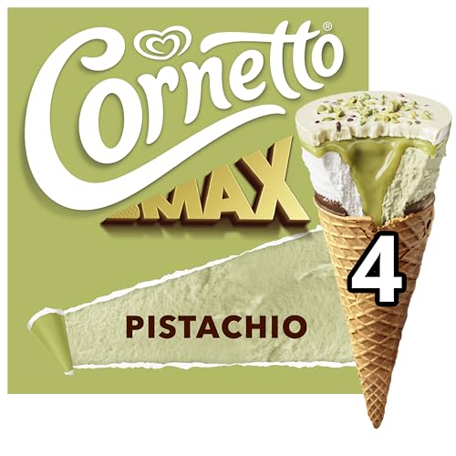 Cornetto MAX Pistachio Ice Cream Cones 4x 90 ml
