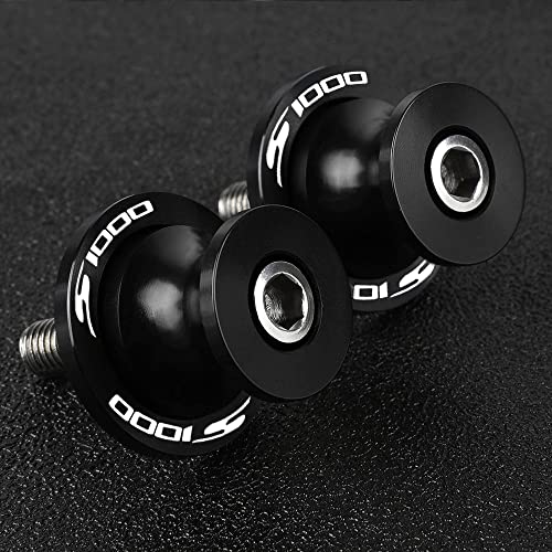 2pcs Montageständer Racingadapter M8*1,5 Bobbins CNC Ständeraufnahme Für S1000R S1000RR S1000XR S1000RR HP4 2009-2015 2016 2017 2018 2019(Schwarz)