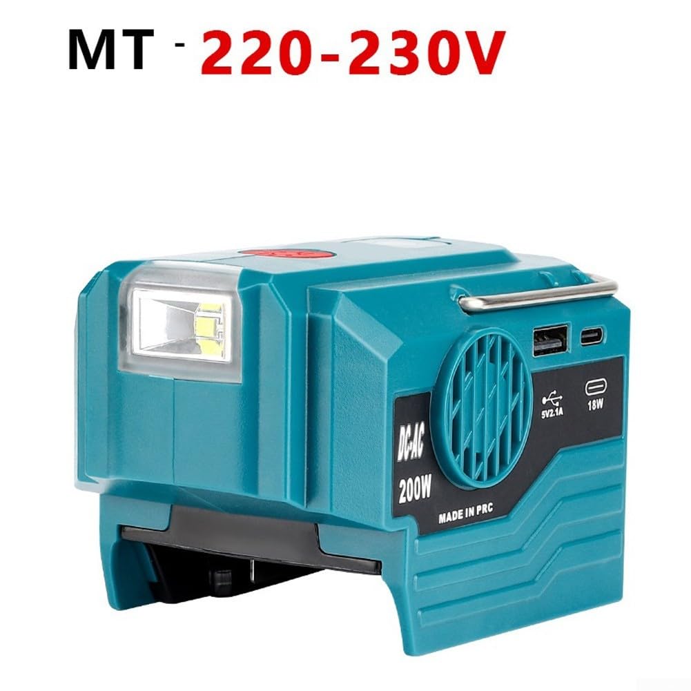 Generador inversor de 200 W para batería Bosch de 18 V adecuada para camping, teléfonos de carga y más (MT-220V)