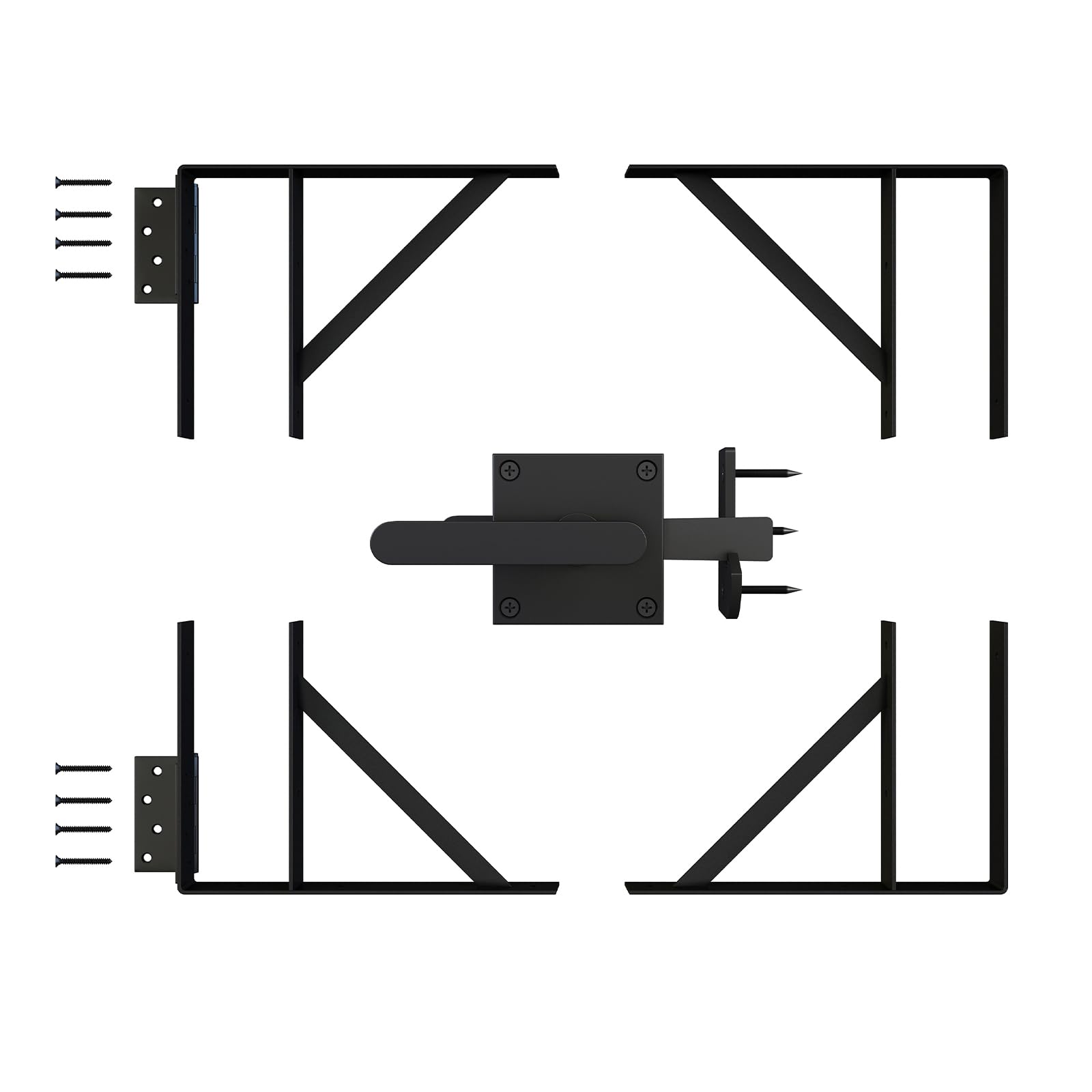 Kit de portail anti-affaissement DIYHD loquet gauche pour rénover une barrière de terrasse