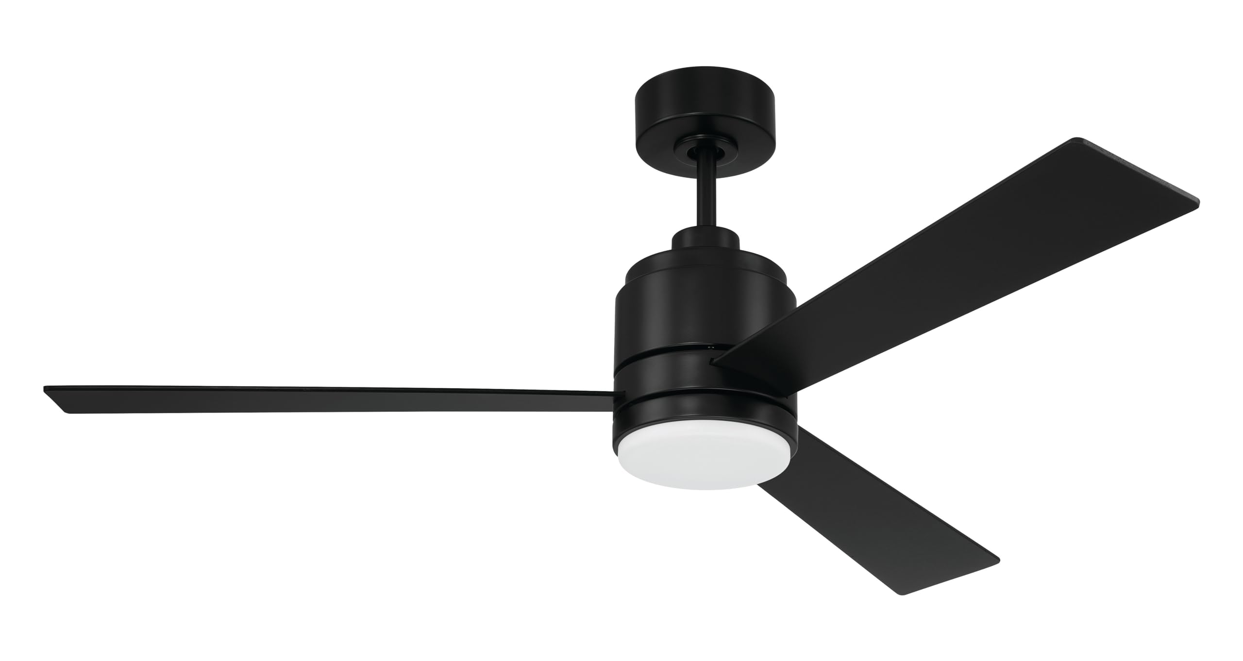 CraftmadeMCY52FB3 Mccoy 52" Ceiling Fan with LED Lights & Wall Control, Flat Black