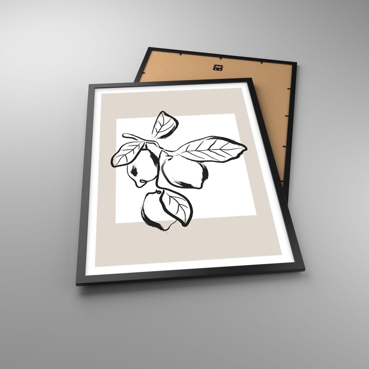 ARTTOR Poster Wandbild Kunstdruck 50x70cm Botanik Küche - 6145 - P2B | Vertikal mit schwarzem Rahmen Wohnzimmer Schlafzimmer Küche Büro Wanddeko Kunstposter ARTTOR